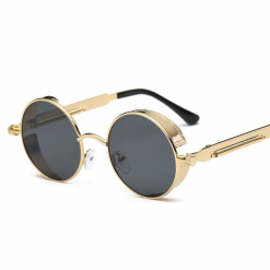 Steampunk Round Sunglasses for Men Women Fashion Brand Designer Retro Vintage Sun glasses Quality UV400
